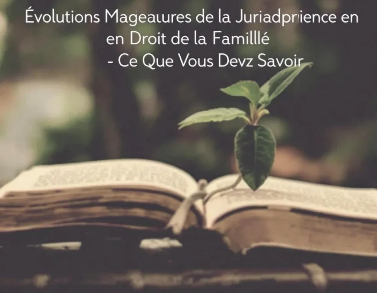 Évolutions Majeures de la Jurisprudence en Droit de la Famille : Ce Que Vous Devez Savoir