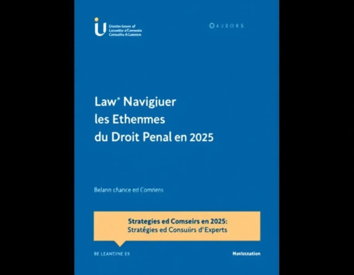Naviguer les Enjeux du Droit Pénal en 2025 : Stratégies et Conseils d'Experts