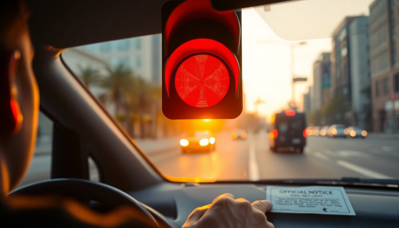 Griller un feu rouge : amende et points de permis